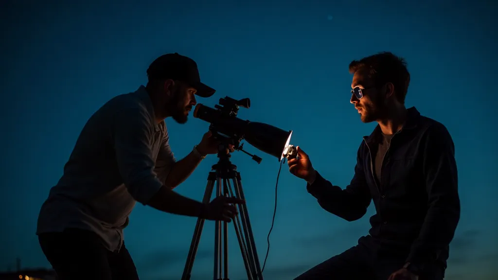 Astrophotographer photographing the sky