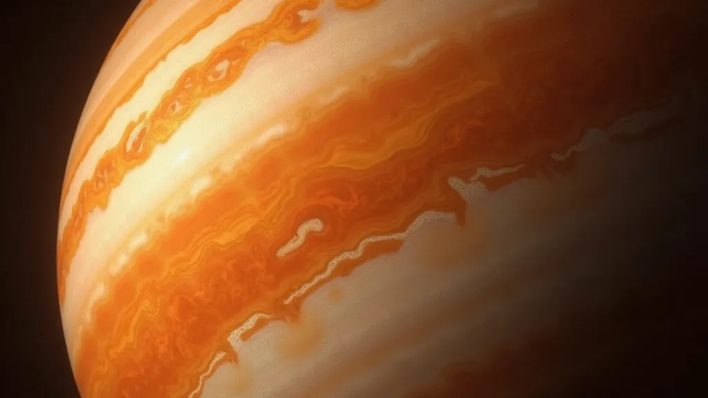 Jupiter detail showing cloud bands and the Great Red Spot