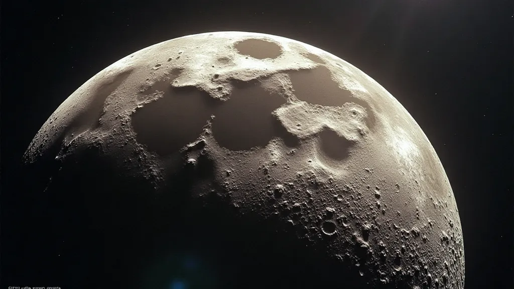 Detailed view of the Moon's surface