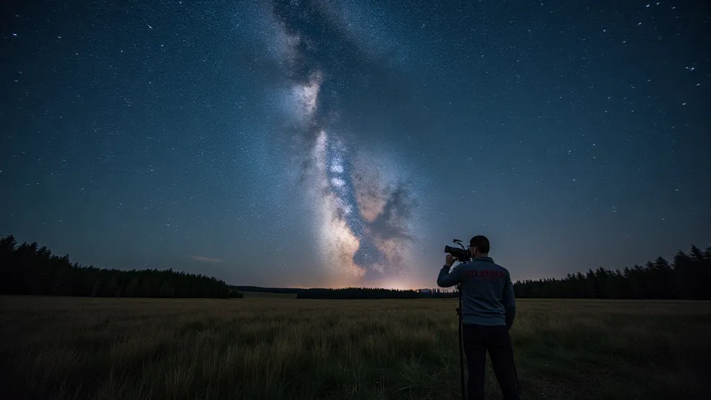 Astrophotographer under the Milky Way