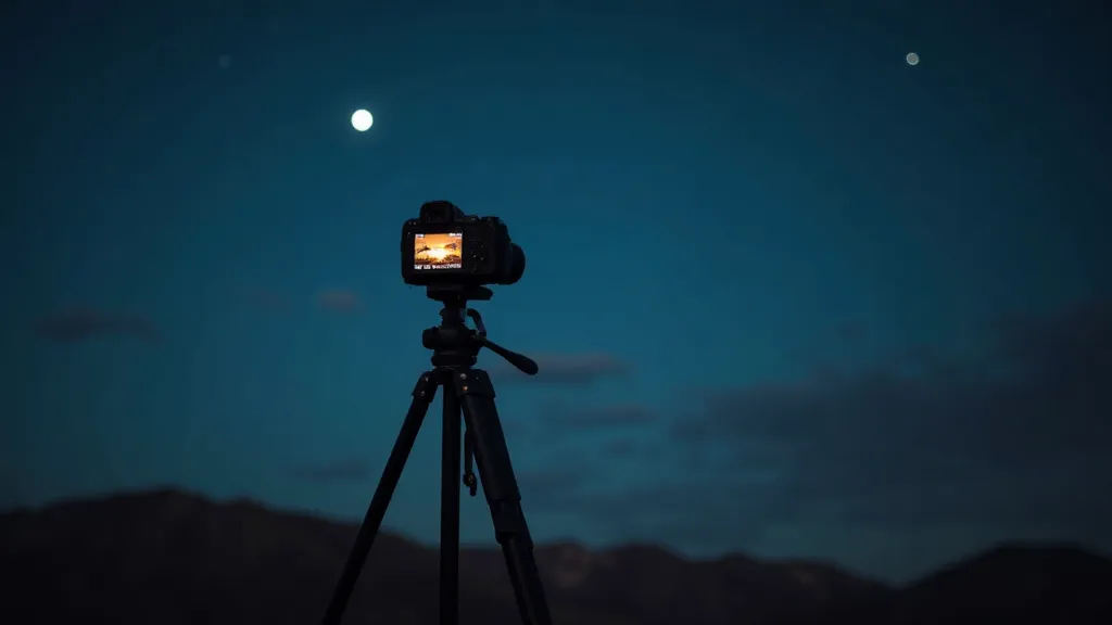 Mirrorless camera capturing the night sky